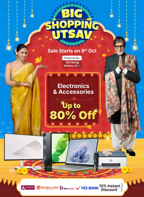 Flipkart Big Shopping Utsav Sale 2024 is LIVE! Ends on 17 Oct