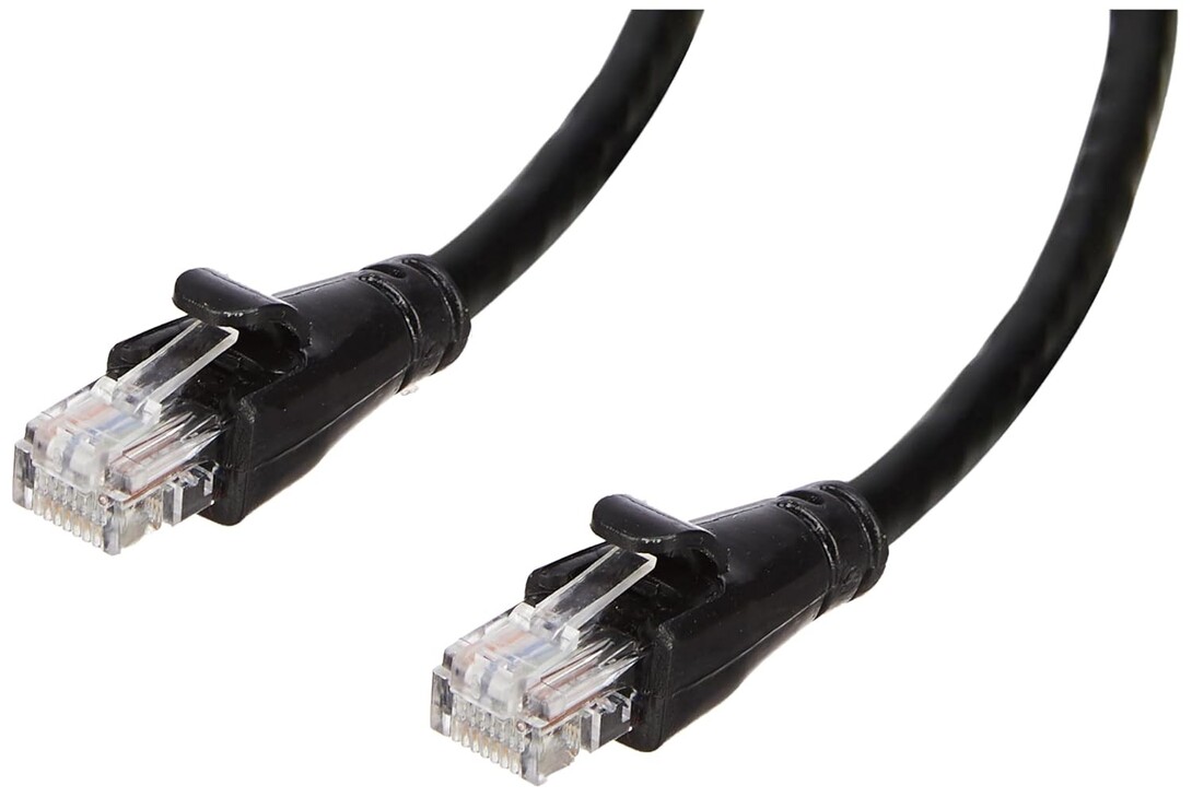 amazon basics RJ45 Cat-6 Ethernet Cable Patch/Lan Cable For Smartphone, Router, Printer -25 Feet (Black)