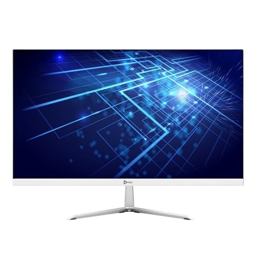 Enter A012 21.5 Inch (54.61 CM) HD LED Monitor | Refresh Rate 75 Hz, 1920 x 1080 Pixels | Wall Mountable Slim & Stylish Design with 16.7M Colors | HDMI & VGA Ports, Builtin Power Supply (White-Silver)