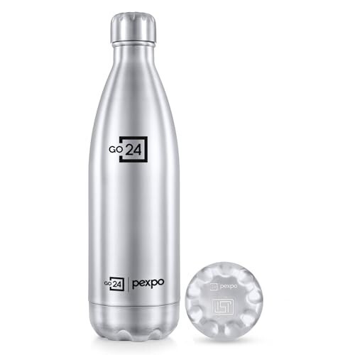 PEXPO Electro 1000 Stainless Steel Water Bottle - 980ml, Silver