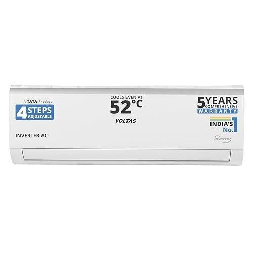 Voltas 123V CAE 1 ton 3 star inverter Split AC | 4-IN-1 Adjustable mode | White