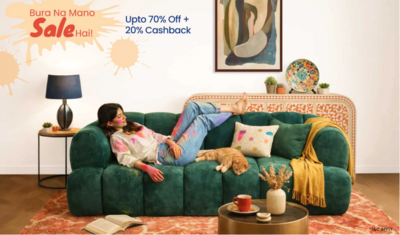 Pepperfry Bura Na Mano Sale Hai - Up to 70% Off + 20% Cashback + Extra Rs.1000 Off on Purchase above Rs.11999 