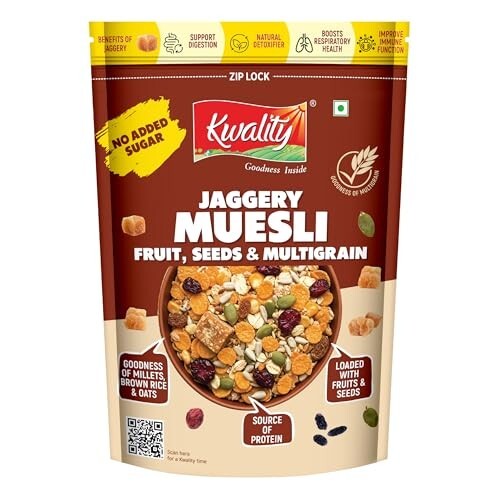 Kwality Muesli Jaggery, Fruits, Seeds & Crunch 400g