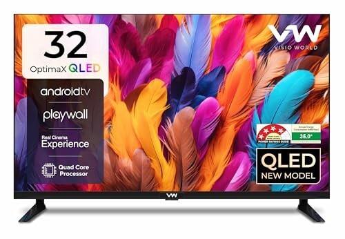 VW 80 cm (32 inches) OptimaX Series HD Ready Smart QLED Android TV VW32AQ1