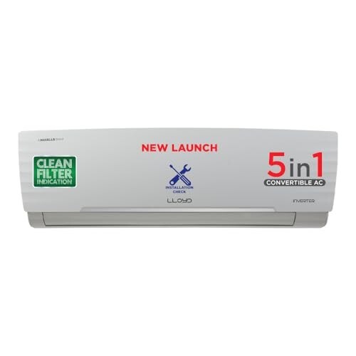 Lloyd 1.5 Ton 3 Star Inverter Split AC (5 in 1 Convertible, Copper, Anti-Viral + PM 2.5 Filter