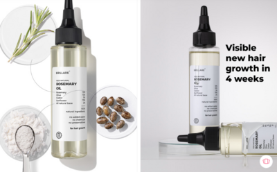 BRILLARE 10% Rosemary Hair Oil for Hair Strengthening, Growth & Reduces Hair Fall -100ml