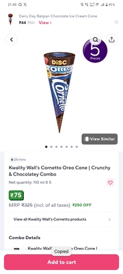 Zepto loot: Corneto*5 at 75