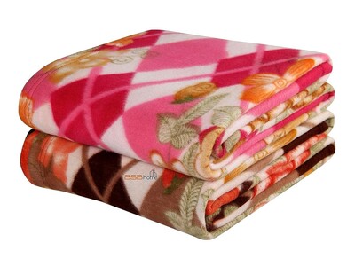  Home All Season Multipurpose Polar Fleece Single Bed Printed Assorted Multicolor Light Weight Blanket (Set of 2, 90 x 60 inches)(Skin Friendly) - Prime Collections | TC - 240