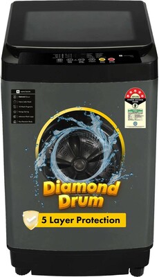 realme TechLife 7 kg 5 Star Rating Fabric Safe Wash Fully Automatic Top Load Black, Grey (RMTL705NNNEG)