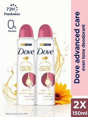  Dove Women Set Of 2 Eventone Anti Perspirant Deodorant 150 Ml Each 
