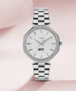 TIMEX UFC Octagonal 36mm Silver Dial Analog Watch - For Women TW2V83200X6
