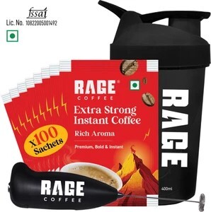 Rage Coffee Combo (100 Packs + Shaker + Frother) ₹180 [85% OFF]