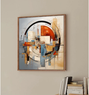 23 Inches Abstract Canvas Framed Wall Art Printed Pinting
