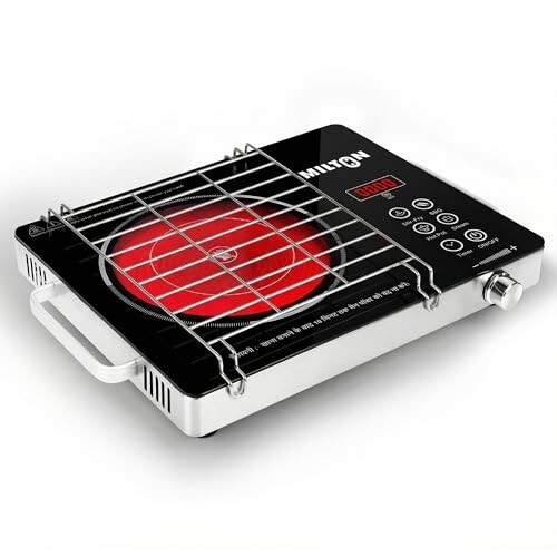 MILTON Classic 2200 Watt Infrared Cooktop with Crystal Glass & Touch Panel 