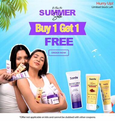 Sanfe Summer Sale - Buy 1 get 1 Free 