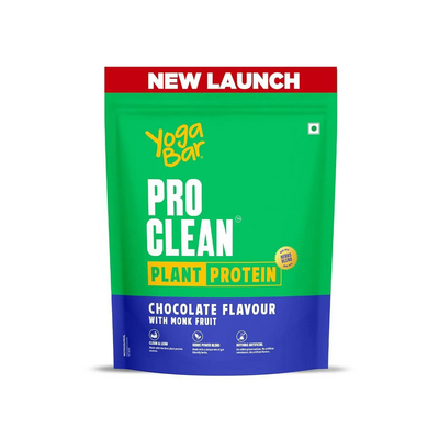 500 gms Yogabar Pro Clean Plant Protein Powder, Chocolate Flavour, Cleanest Protein, 25g Protein