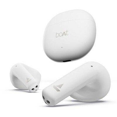 Boat Airdopes Atom 81 Truly Wireless in Ear Ear Buds w/Upto 50H Playtime, Quad Mics ENx Tech, 13MM Drivers,Super Low Latency(50ms), ASAP Charge, BT v5.3(Pearl White)