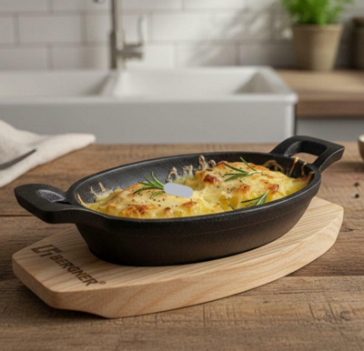 JioMart - Bergner Cast Iron Mini Oval Pan & Tray(location specific)