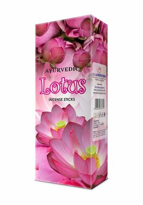 Ayurvedic Lotus Incense Sticks | Agarbatti for Home Freshness, Positive Energy & Yoga Meditation | Pooja Item for Home | Premium Incense Sticks, Low Smoke & No Charcoal