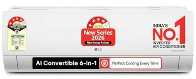 LG 1 Ton 4 Star DUAL Inverter Split AC 