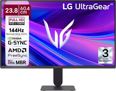 LG 24G411A-B 60.4 cm (23.8 Inch) Ultragear FHD (1920x1080) IPS Gaming Monitor 