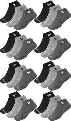 Winget Men & Women Solid Low Cut Socks (Pack of 24)