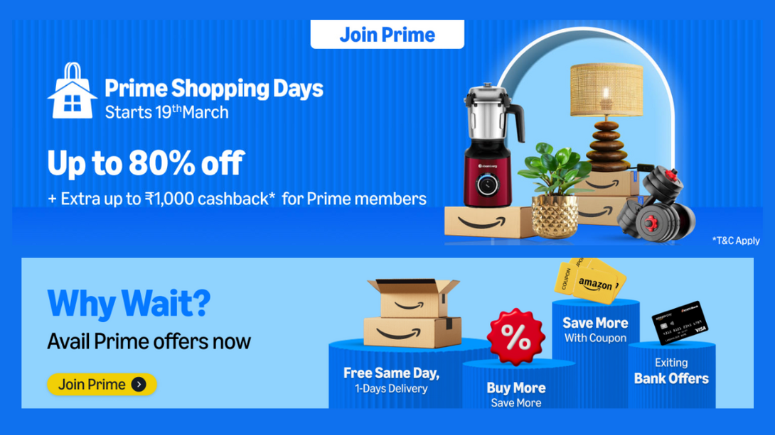 Amazon Prime Shopping Days Sale 2026 Date & Offers