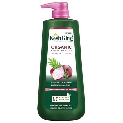 Kesh King Organic Onion Shampoo With Curry Leaves Reduces Hair Fall,625 Grams
