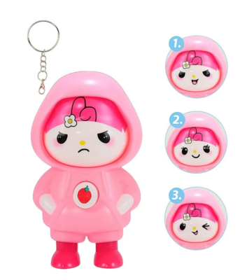 Face Changing Keychain 3 Face Expression Key Chain