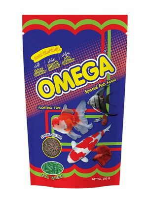 Omega Special Fish Food with Spirulina for Colour, Growth & Jelly Enhancer Floating 