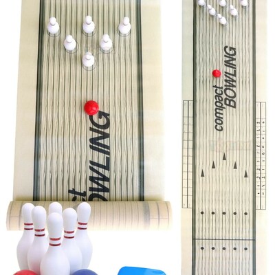 Toyshine Compact Bowling Game | Indoor Tabletop Game for Kids & Adults