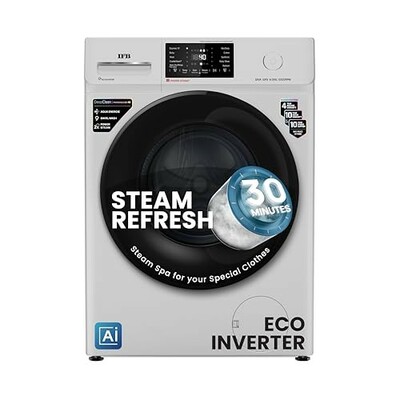 IFB 6 Kg 5 Star, DeepClean® Technology, AI Powered, Fully Automatic Front Load Washing Machine (DIVA GXN 6010 CMS, PowerSteam®, 9 Swirl, Steam Refresh, Inbuilt Heater, Eco Inverter, Grey)