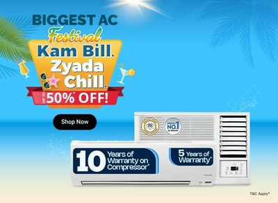 Vijay Sales Biggest Ac Festival - Kam Bill Zyada Chill - Upto 50% OFF + Bank Offers 