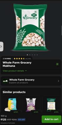 Makhana and other deals on blinkit