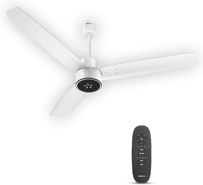  Havells FAB BLDC ULED Ceiling Fan 1200mm, 5 star, LED Speed Indicator, 380 RPM, Up to 65% Savings, Reverse Rotation,4 Speed Modes, Low Wattage 30W, Low Noise, Air Flow:225 CMM, 3 Year Warranty