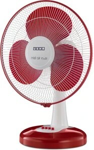 USHA Mist Air Flo with 2 Year Warranty 400 mm Table Fan (Maroon | Pack of 1)