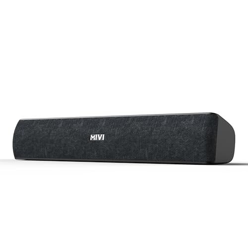 Mivi Fort S16 Soundbar with 16W Powerful Audio, 2.0 Channel Surround Sound, Dual in-Built Speakers, Multiple Connectivity Options, Up to 6H Playtime, Portable & Made in India Soundbar for TV