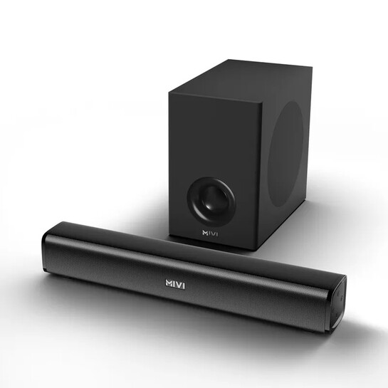Mivi Fort Sonic X80 Soundbar 90 W Bluetooth Speaker (Black, Grey, 2.1 Channel)