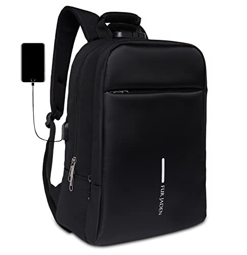 FUR JADEN Anti Theft Number Lock Backpack Bag with 15.6 Inch Laptop Compartment