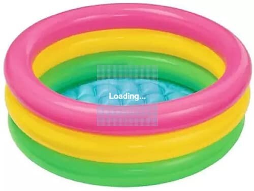 Intex Glow Baby Pool Inflatable Swimming Pool (Multicolor)