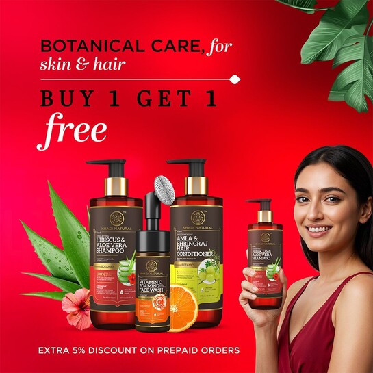 Khadi Natural - Buy 1 Get 1 Free + Extra 5% Off on prepaid orders