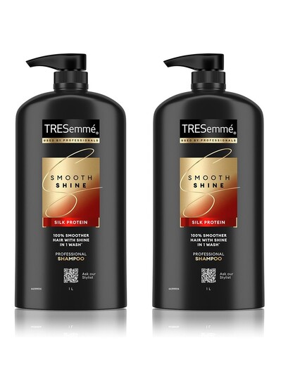 Tresemme Set Of 2 Smooth & Shine Shampoo With Vitamin H & Silk Proteins 1L Each 