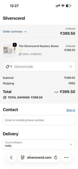 Flat 50% Off - The Silverscend Mystery Box (USE COUPON - SS50 )