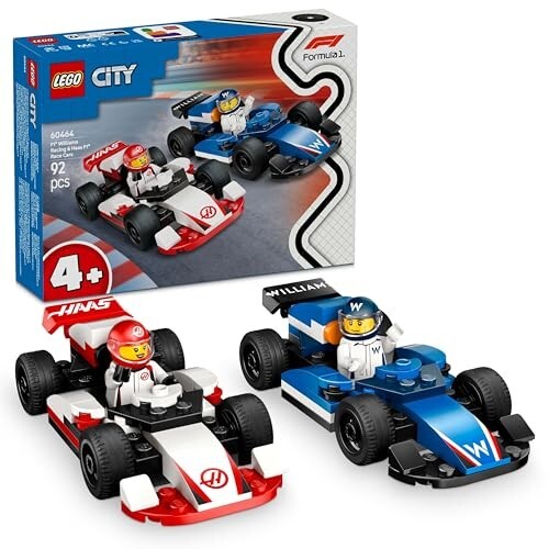 LEGO City F1 Williams Racing & Haas F1 Race Cars Vehicle Toy Set 
