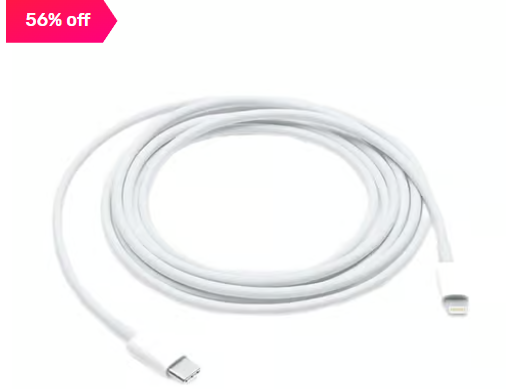 Apple 1m USB-C to Lightning Cable (Compatible with iPad, iPhone, iPod, Computer, White)