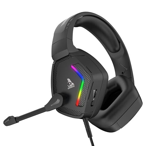 TAG Gamerz Victor RGB Black Over-Ear Gaming Headphone Headset 