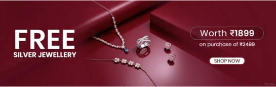 GIVA - FREE SILVER JEWELLERY Worth 1899 on purchase of 2499