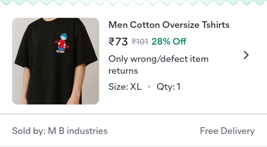 Men Cotton Oversize T-shirt 