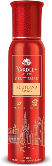 Yardley Gentleman Scotland Swag No Gas Perfumed Deodorant | No Gas Deo for Men | 2X Perfume | 12 Hours Action | 120ml