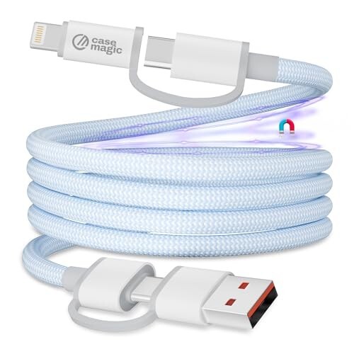 4-in-1 Multiport Type-C to Lightning Cable, Type-C to C Cable, USB-A to Lightning Cable, USB-A to C Cable| 65W/3A PD Fast Charging 480Mbps Data| for Mobile Tablet iPhone iPad Laptop MacBook